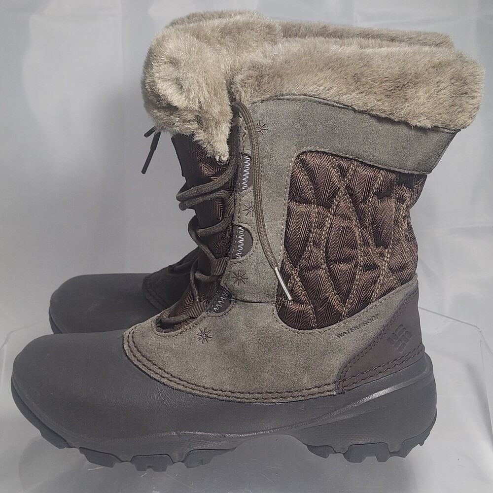 Columbia Sierra Summette IV Women 8.5 Brown Faux Fur Luned Winter/Snow Boots